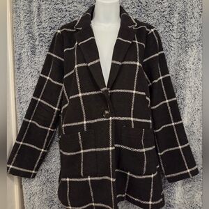Have Black and White Checkered Women's Blazer